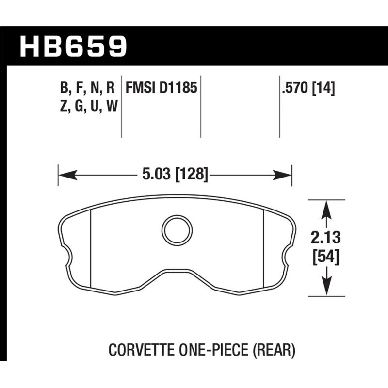 Hawk 06-10 Chevy Corvette (Improved Pad Design) Rear HP+ Sreet Brake Pads