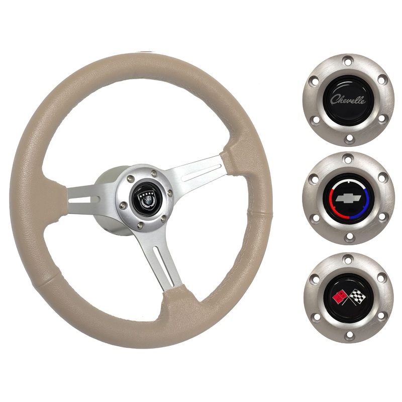 1967-68 Chevelle Steering Wheel Kit | Tan Leather | ST3014TAN