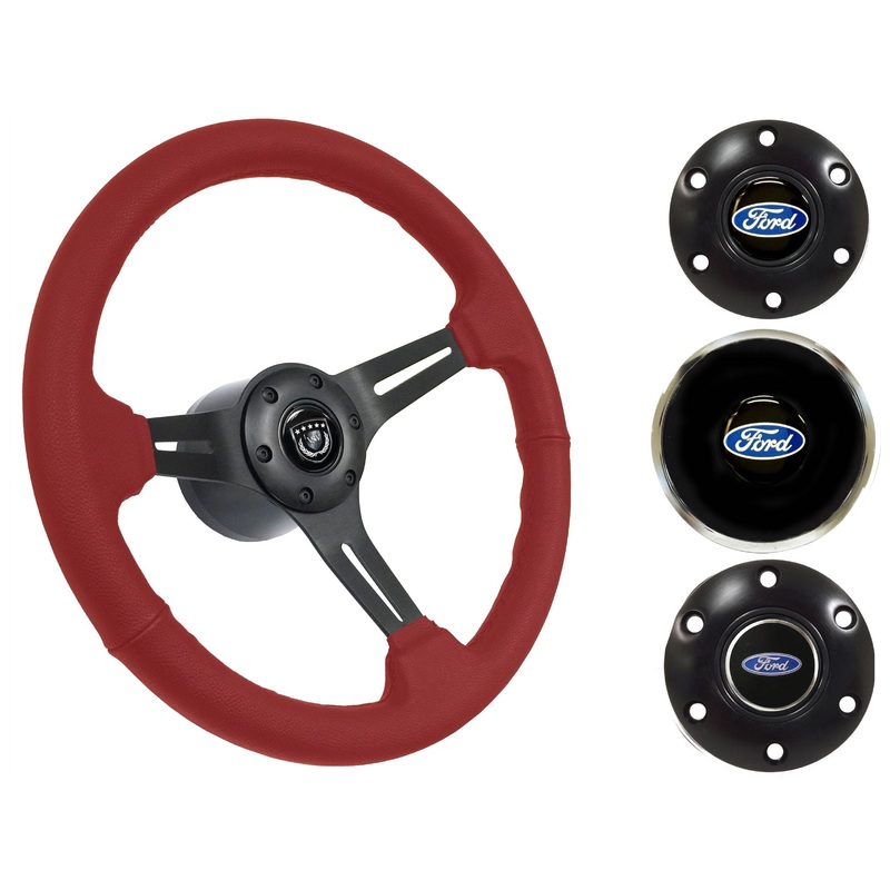 1968-78 Ford Fairlane Steering Wheel Kit | Red Leather | ST3060RED