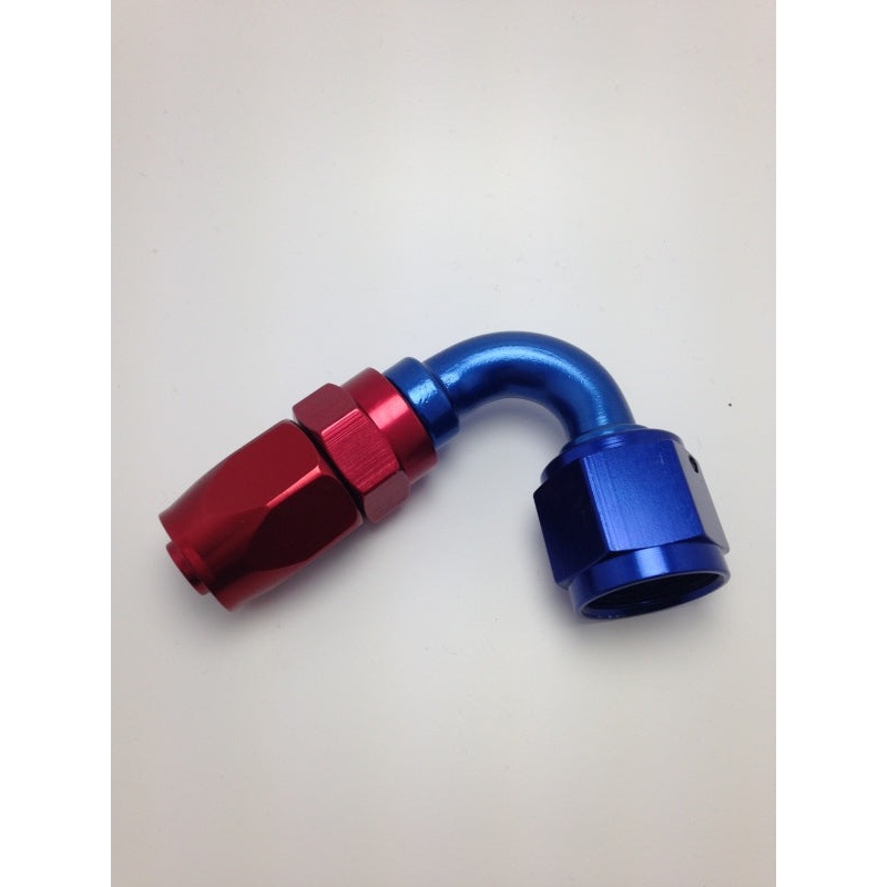 Fragola -16AN x 120 Degree Pro-Flow Hose End – Blue/Red