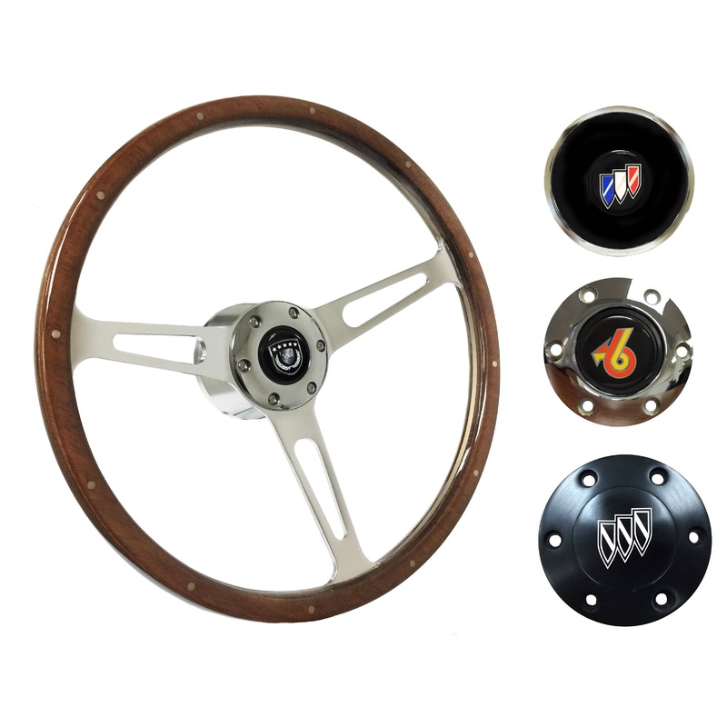 1969-89 Buick Telescopic Steering Wheel Kit | Deluxe Walnut Wood | ST3553