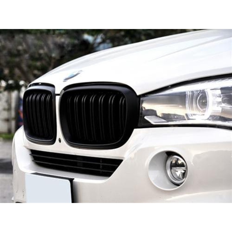AutoTecknic Dual-Slats Stealth Black Front Grille Set – F15 X5 | F85 X5M & F16 X6 | F86 X6M
