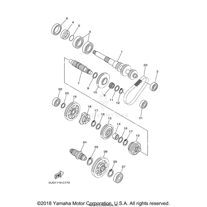 High Wheel Gear (28T) by Yamaha