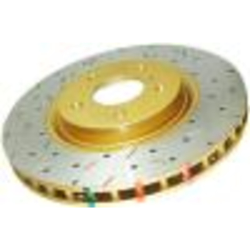 DBA 14-18 Volkswagen GTI (w/Performance Pkg) Front 4000 Series Drilled & Slotted Rotor