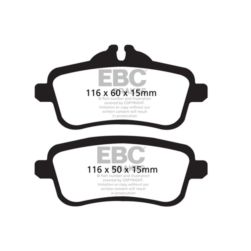EBC 13-16 Mercedes-Benz GL350 3.0 TD Greenstuff Rear Brake Pads