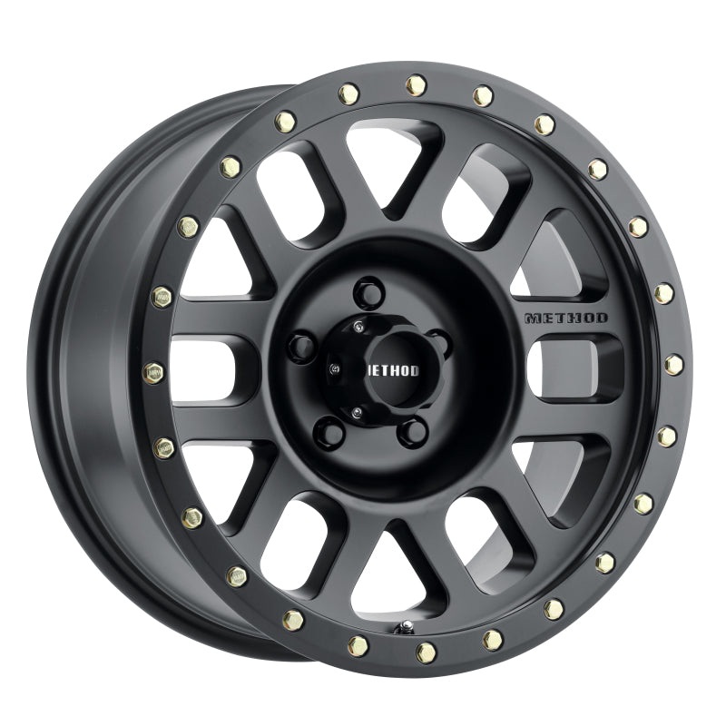 Method MR309 Grid 17×8.5 0mm Offset 5×5 94mm CB Matte Black Wheel