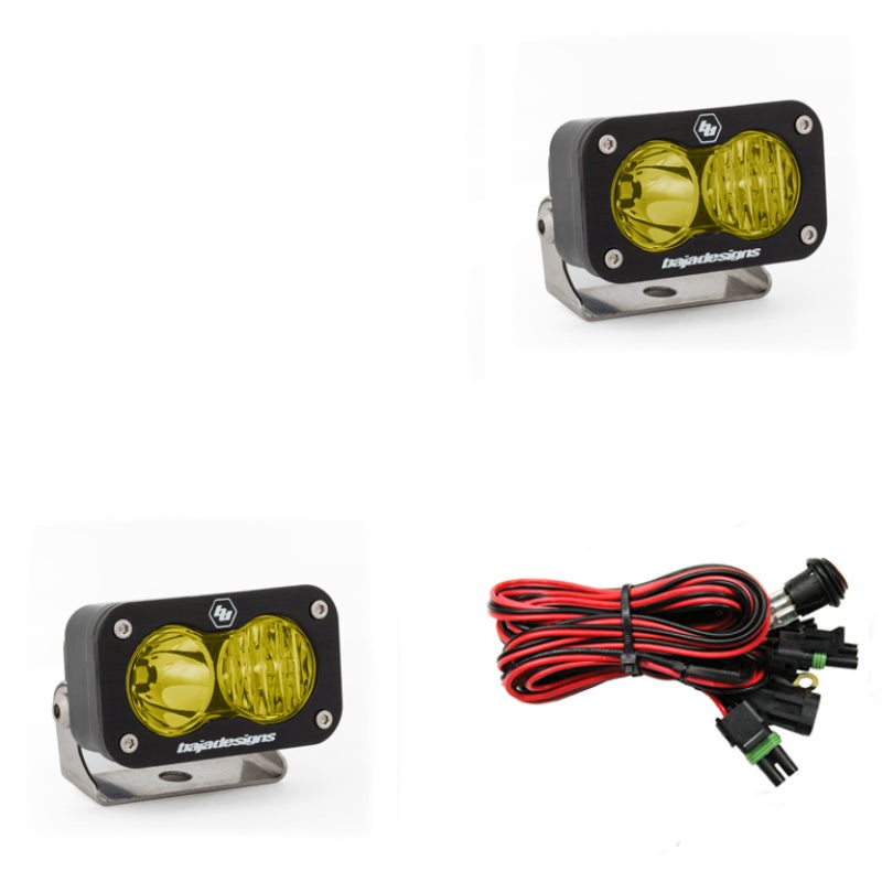 Baja Designs S2 Sport Driving Combo Pattern Pair LED Work Light – Amber