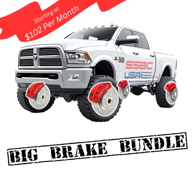 American Made 4 Wheel Brawler LT Direct Fit Billet Aluminum Big Brake Bundle. Red A415-1011R-BBB