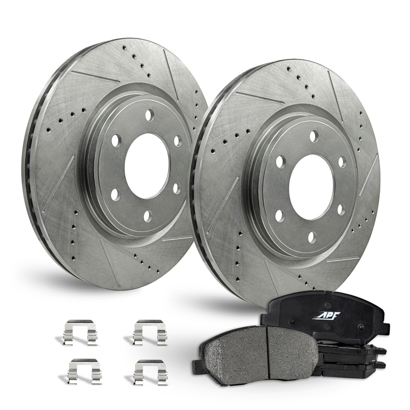 APF Front Brake Kit Rotors and Pads for GMC Yukon 2000-2006