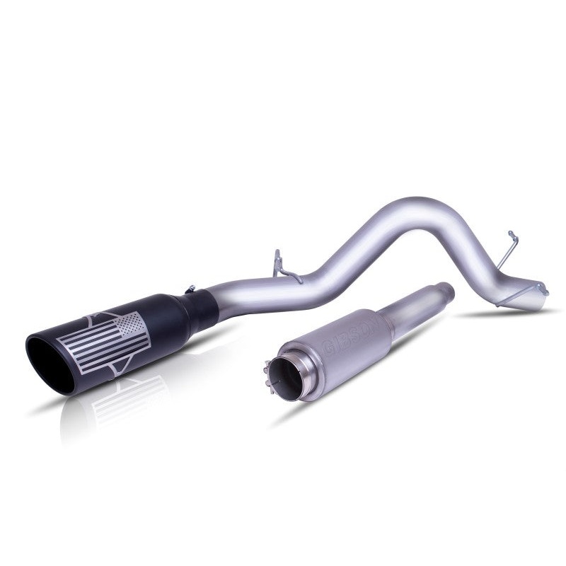 Gibson 07-18 Toyota Tundra Limited 5.7L 4in Patriot Series Cat-Back Single Exhaust – Stainless