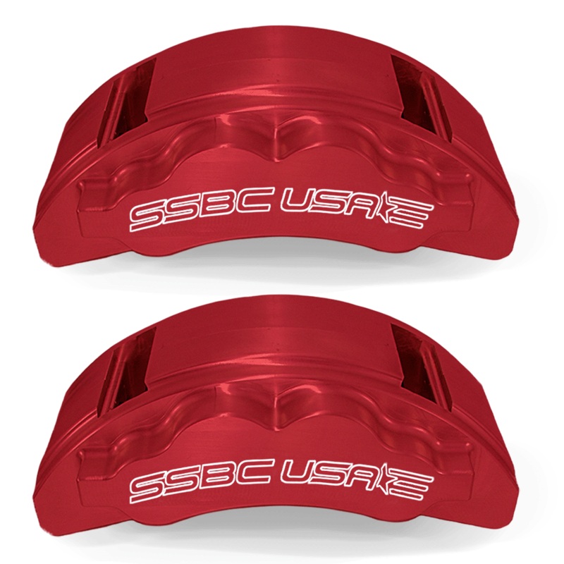 American Made B8 Beast 8-Piston Direct Fit Billet Aluminum Front Caliper Upgrade Kit. Red A424-20R