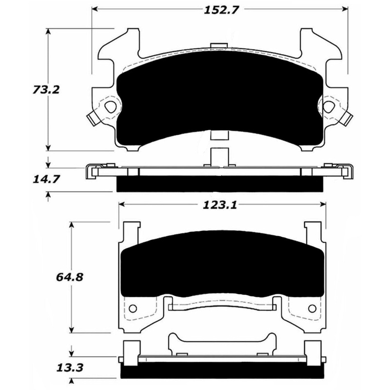 Porterfield Brake Pads for 1985 PONTIAC FIREBIRD w/Rear Discs
