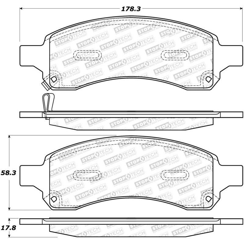 StopTech Street Select Brake Pads – Rear
