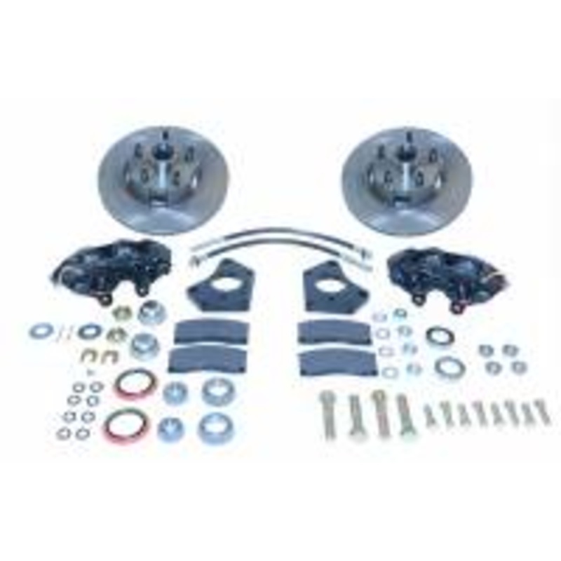 American Made 4-Piston Direct Fit Front Drum to Disc Brake Conversion Kit W/Rotors. W154