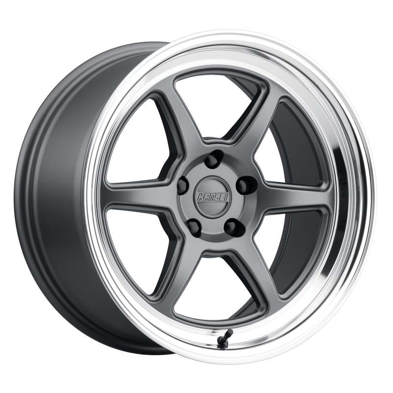 Kansei K14G Roku 18×10.5in / 5×110 BP / 12mm Offset / 73.1mm Bore – Grey & Machined Lip Wheel