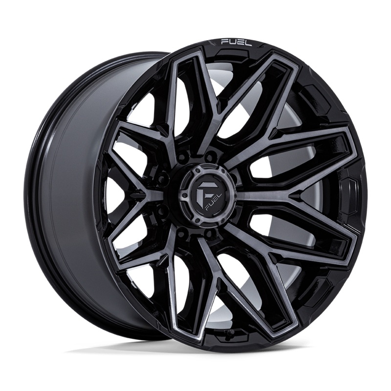 Fuel Wheels Flux 22″ 8×165.1 Gloss Black Brushed Face With Gray Tint