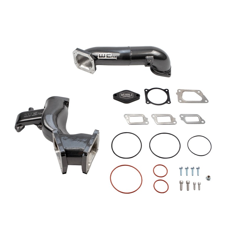 Wehrli 11-16 Chevrolet 6.6L LML Duramax High Flow Y-Bridge Kit – WCFab Grey