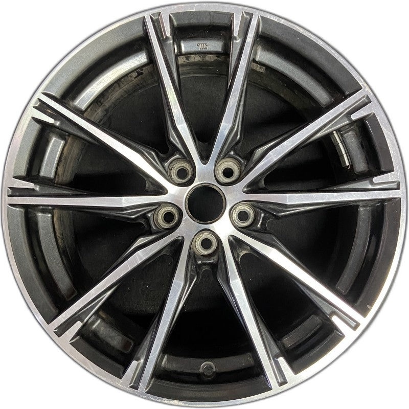 17″ 86 17-19 17×7 alloy 10 spoke machined face dark gray inlay Original OEM Wheel Rim