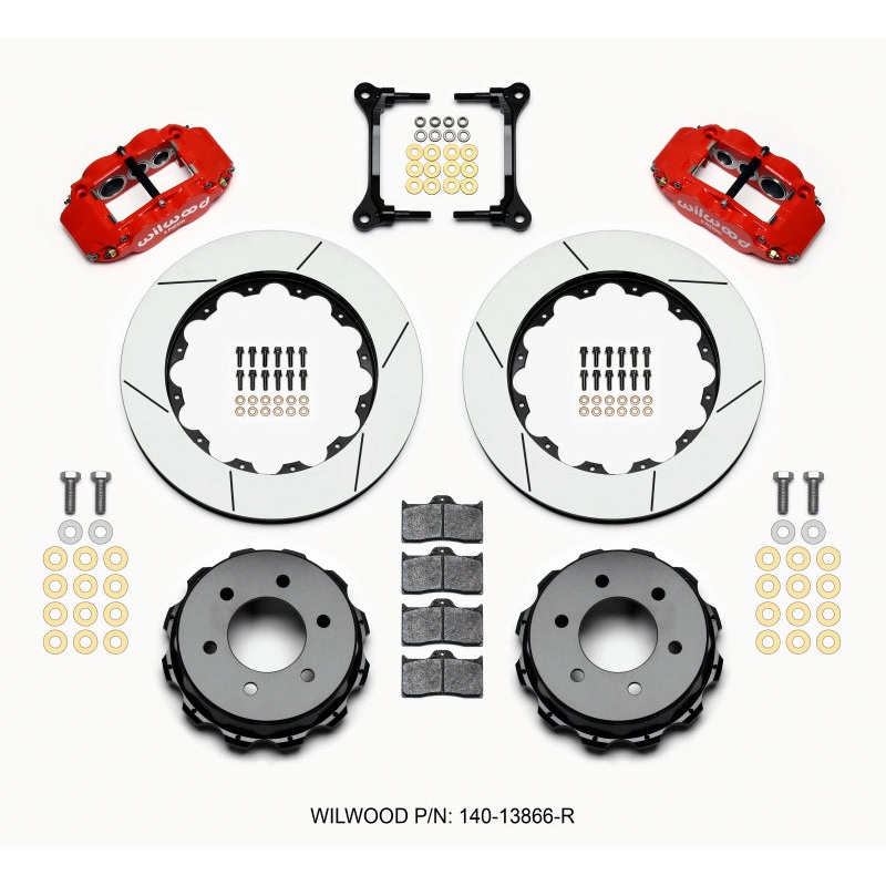 Wilwood Narrow Superlite 4R RearTruck Kit 14.25in Red 2012-Up Ford F150 (6 lug)