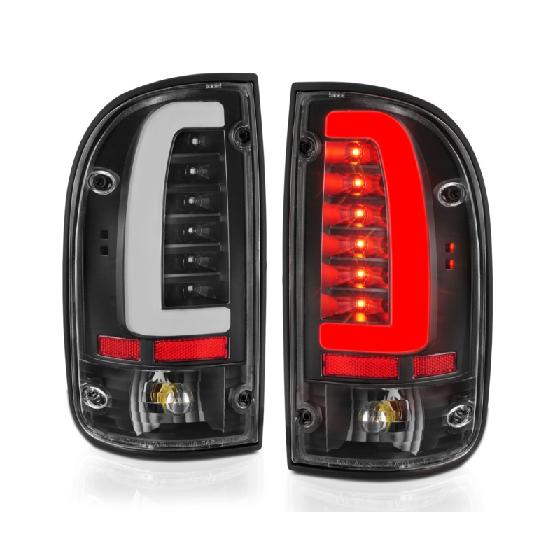 ANZO 1995-2000 Toyota Tacoma LED Taillights Black Housing Clear Lens (Pair)