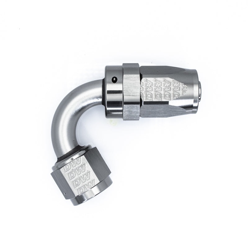 DeatschWerks 8AN Female Swivel 120-Degree Hose End CPE – Anodized Titanium