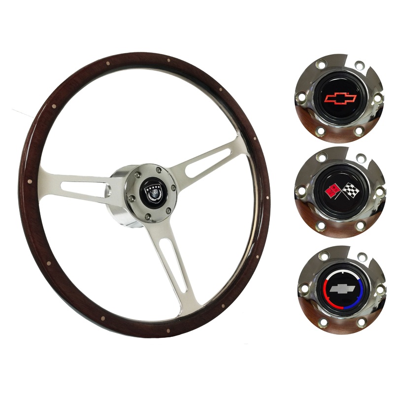 1967-68 El Camino Steering Wheel Kit | Deluxe Espresso Wood | ST3553A