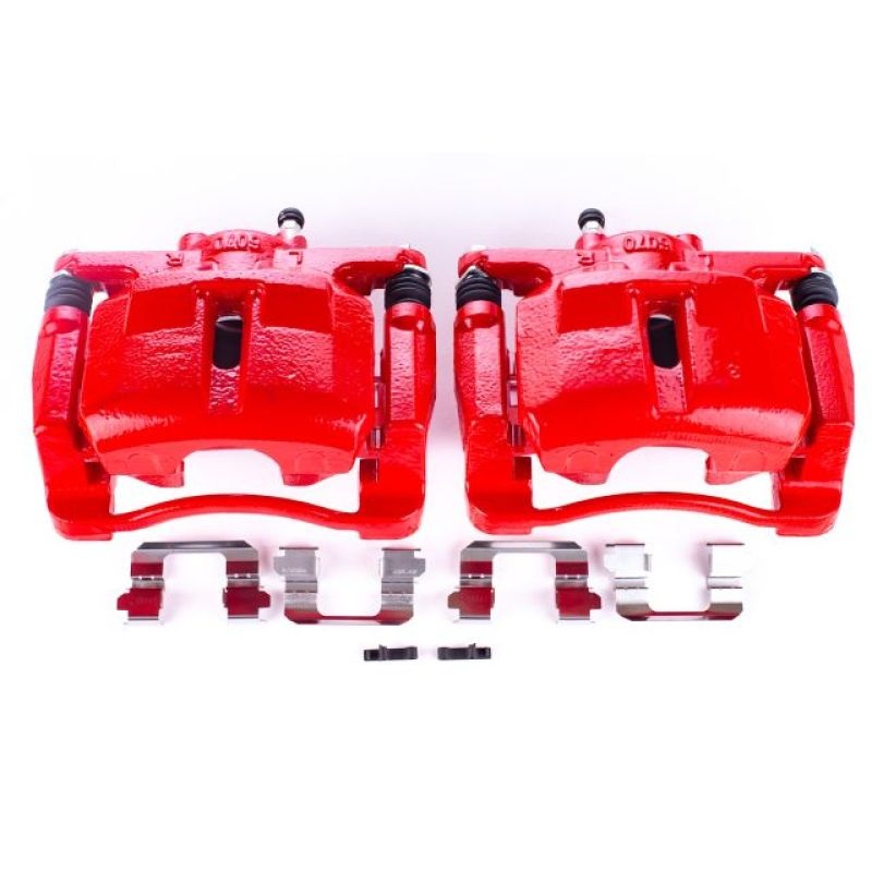 Power Stop 13-18 Mazda CX-5 Front Red Calipers w/Brackets – Pair