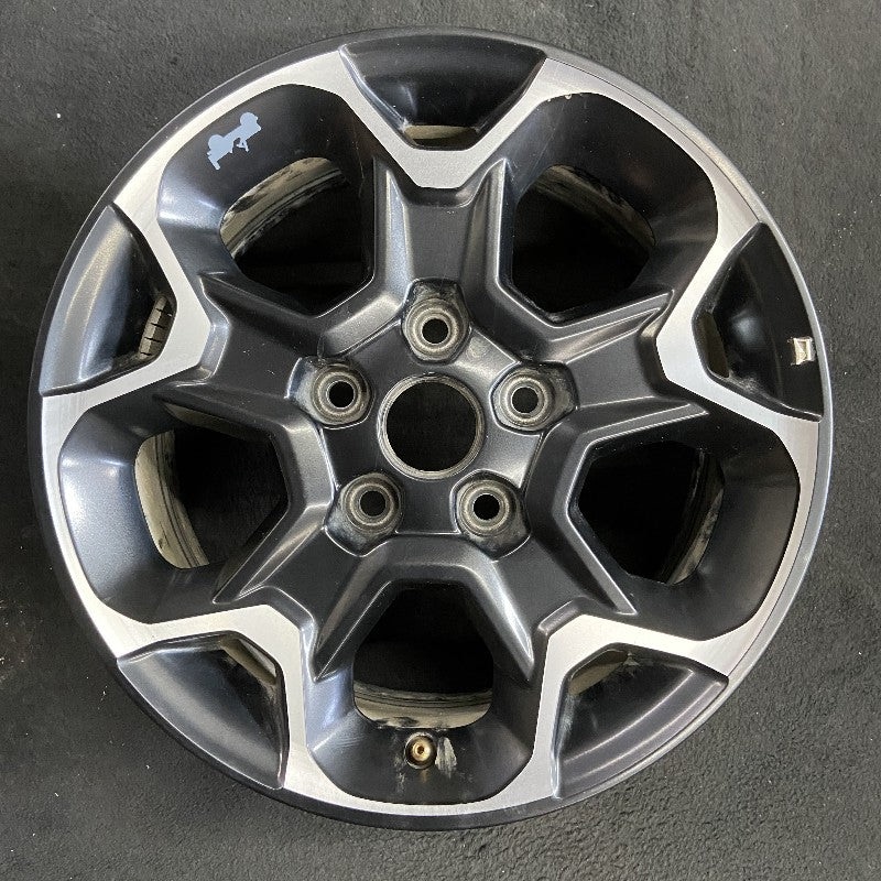 17″ WRANGLER 20 17×7.5 5 spoke aluminum Y spoke black with machined outer lip opt WGQ Original OEM Wheel Rim