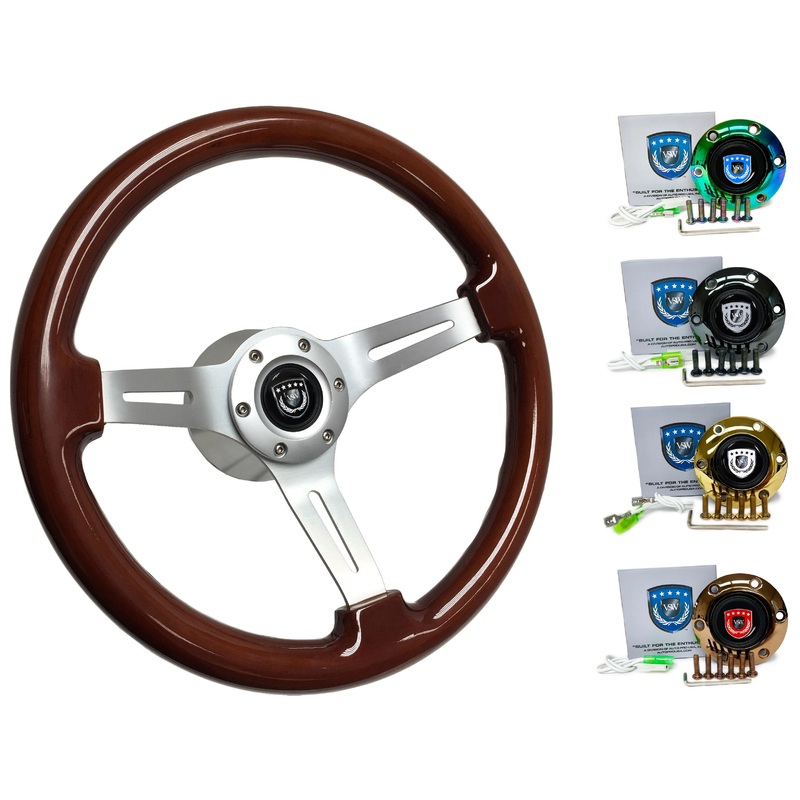 1990+ Nissan 200SX Steering Wheel Kit | Mahogany Wood | ST3027S