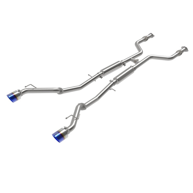 aFe Takeda 2-1/2 IN 304 Stainless Steel Cat-Back Exhaust System w/ Blue Flame Tip – 2023+ Nissan 400Z
