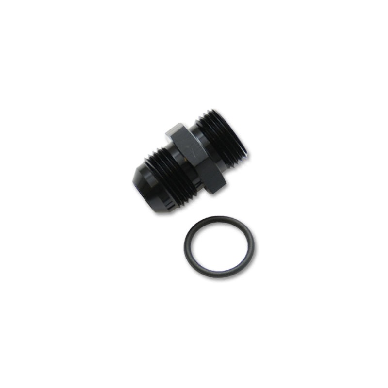 Vibrant -3AN Male Flare to -3 ORB Male Straight Adapter w/O-Ring – Anodized Black