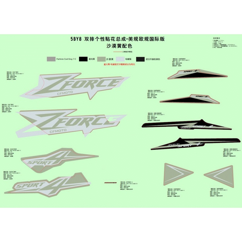 Decal Assembly by CF Moto