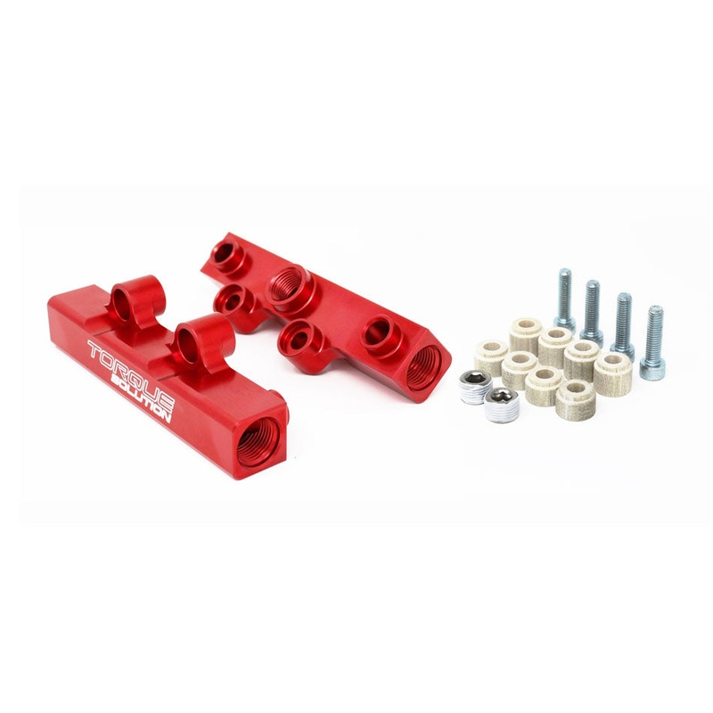 Torque Solution V2 Top Feed Fuel Rails – Red – 02-14 WRX / 07-21 STI