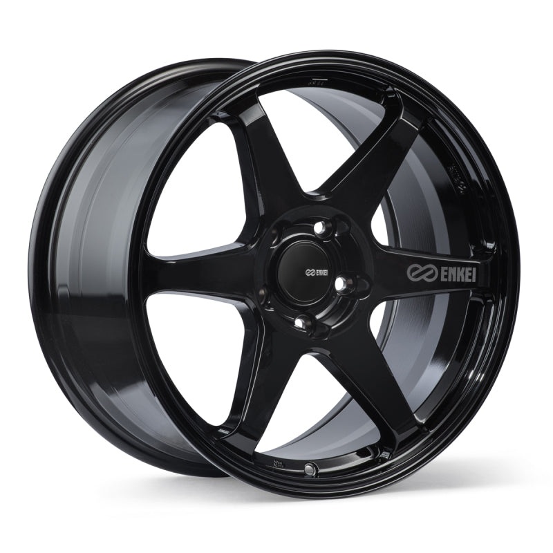 Enkei T6R 18×9.5 38mm Offset 5×114.3 Bolt Pattern 72.6 Bore Gloss Black Wheel