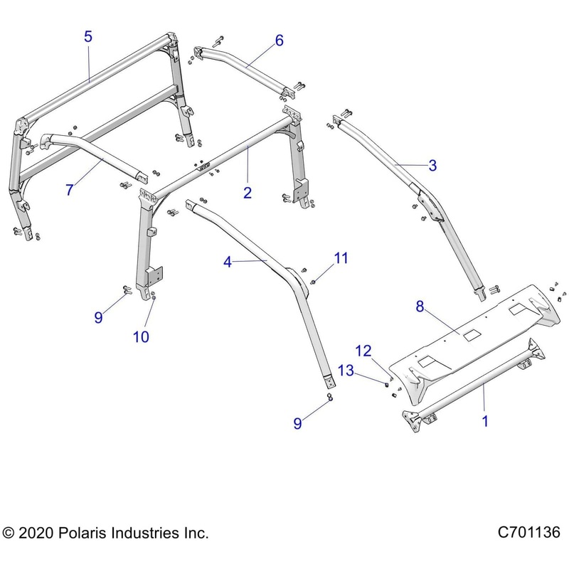 Weld-Rops,Rear,Rh,Blk by Polaris