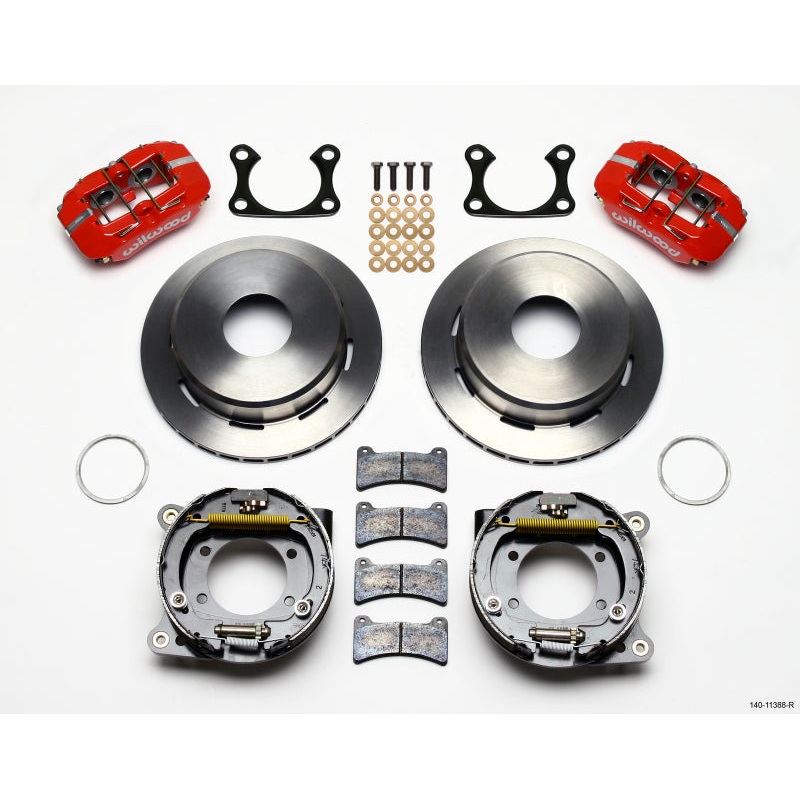 Wilwood Dynapro Low-Profile 11.00in P-Brake Kit – Red Big Ford 2.36in Offset Currie