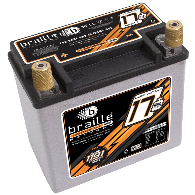 Braille Lightweight AGM battery – 17lbs