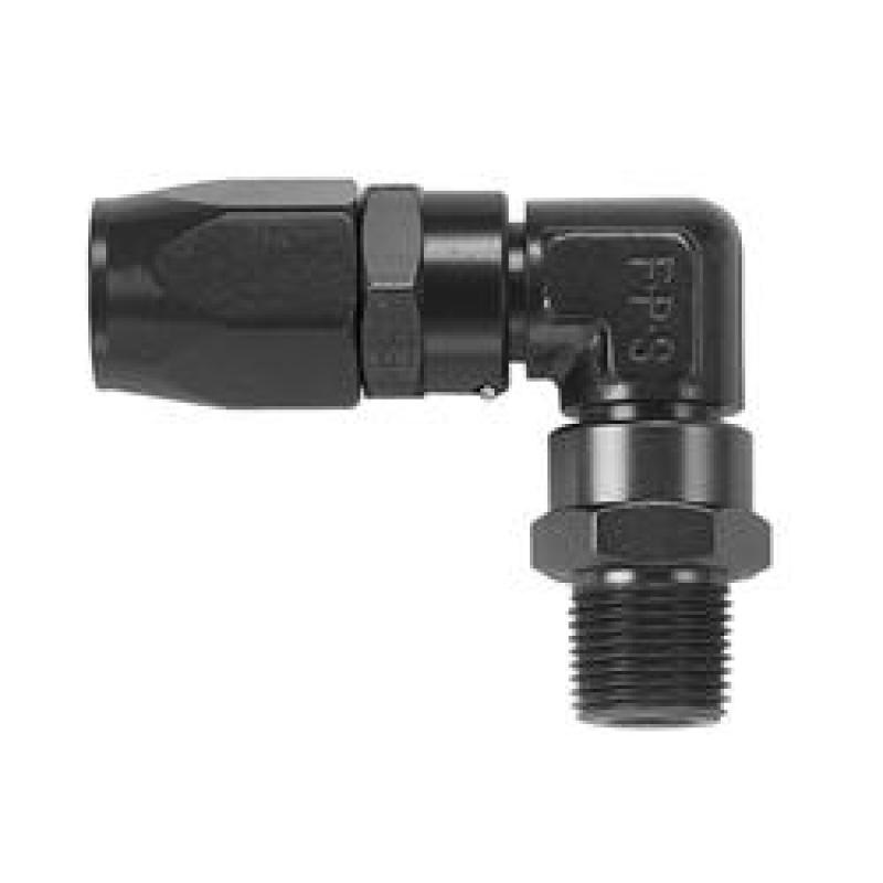 Fragola -6AN x 90 Degree x 1/2 – 20 Hose End – Black