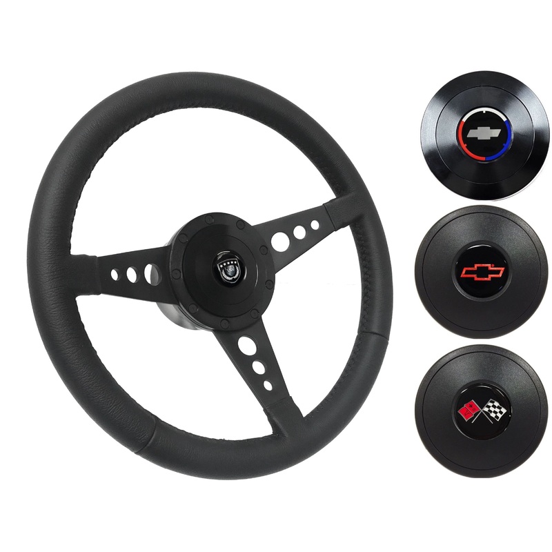 1970-88 Monte Carlo Steering Wheel Kit | Black Leather | ST3156