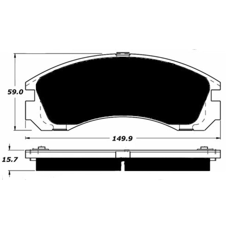 Porterfield Brake Pads for 1997 MITSUBISHI Montero Sport 4WD
