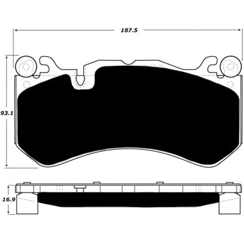 Porterfield Brake Pads for 2008 MERCEDES-BENZ SL600 – 2 Pad Front Caliper R230 Model