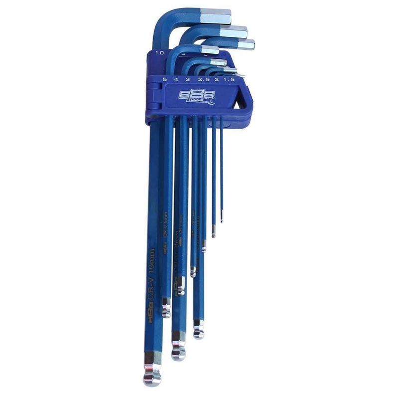 SP Tools USA – 9PC METRIC EXTRA-LONG L-SHAPED BALL DRIVE HEX KEY SET – BLUE