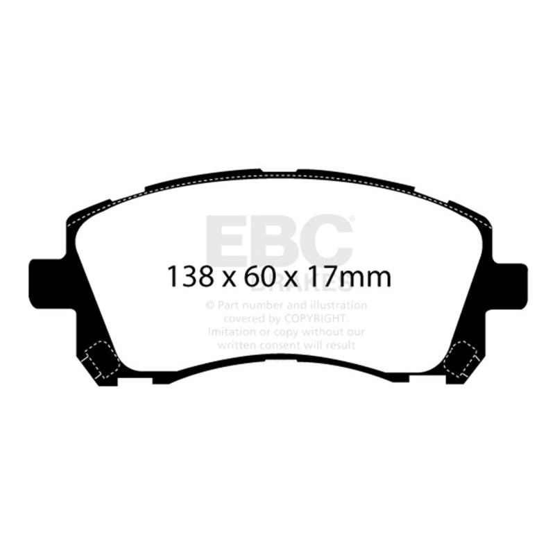 EBC 98-02 Subaru Forester 2.5 Yellowstuff Front Brake Pads