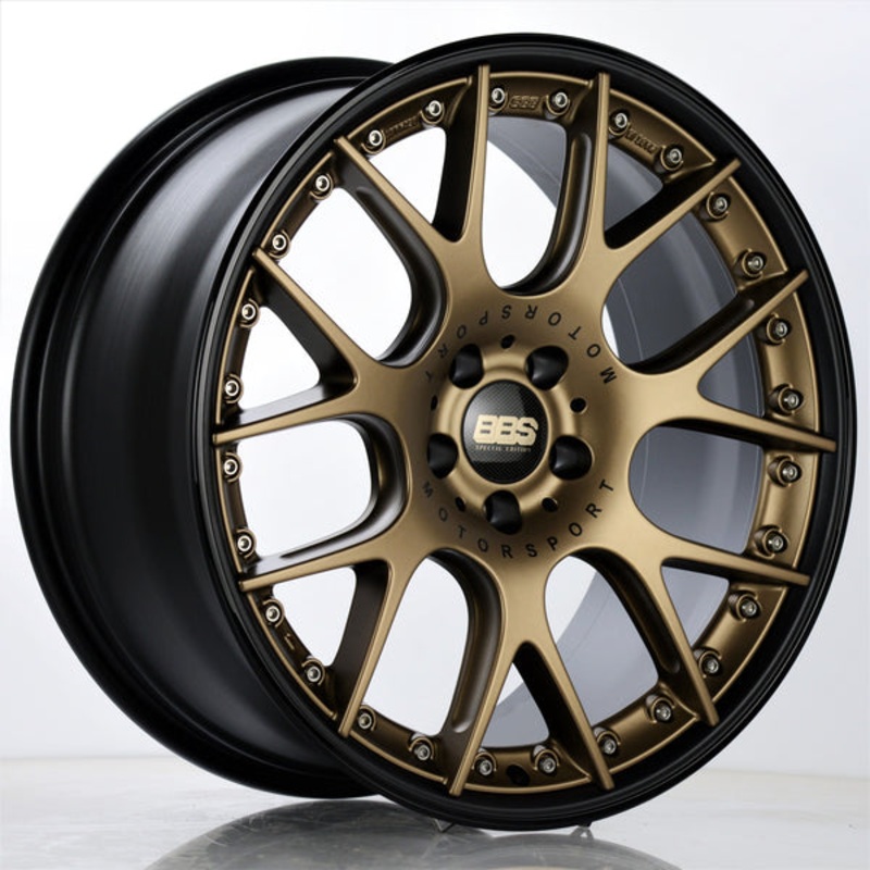 BBS CH-RII 20×8.5 5×112 ET42 Satin Bronze Center Black Lip SS Rim Prot Wheel -82mm PFS/Clip Req | CH650MBZ