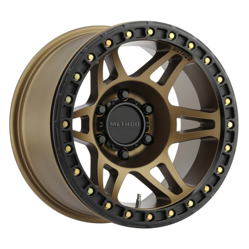 Method MR106 Beadlock 17×9 -44mm Offset 5×5 71.5mm CB Method Bronze w/BH-H24125 Wheel