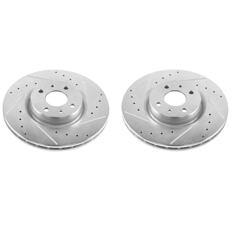 PowerStop Power Stop 12-18 Fiat 500 Front Evolution Drilled & Slotted Rotors – Pair