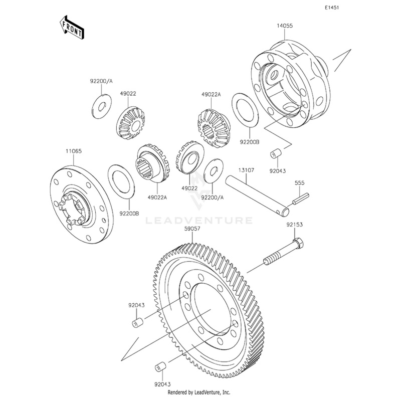 Washer,35.5X54X1.0 by Kawasaki