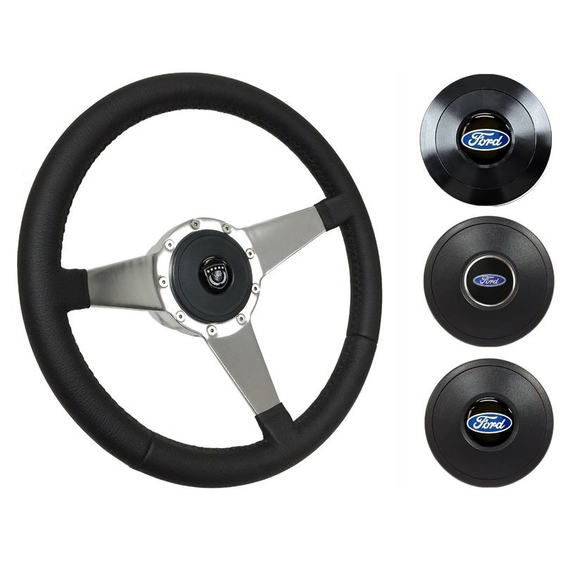 1967-69 Ford Galaxie Steering Wheel Kit | Black Leather | ST3087