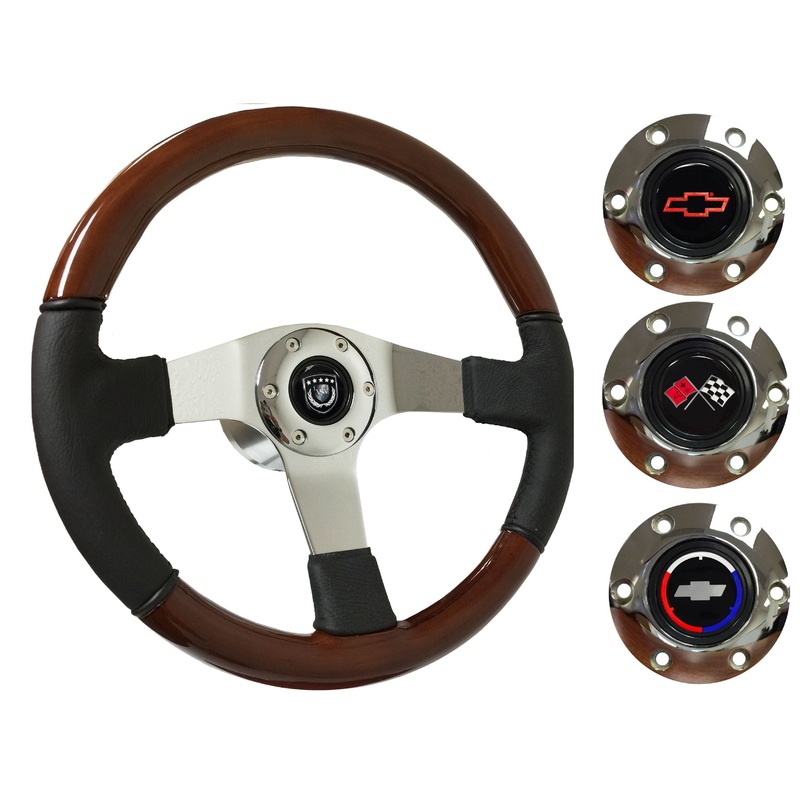 1970-88 Monte Carlo Steering Wheel Kit | Mahogany Wood – Leather | ST3019
