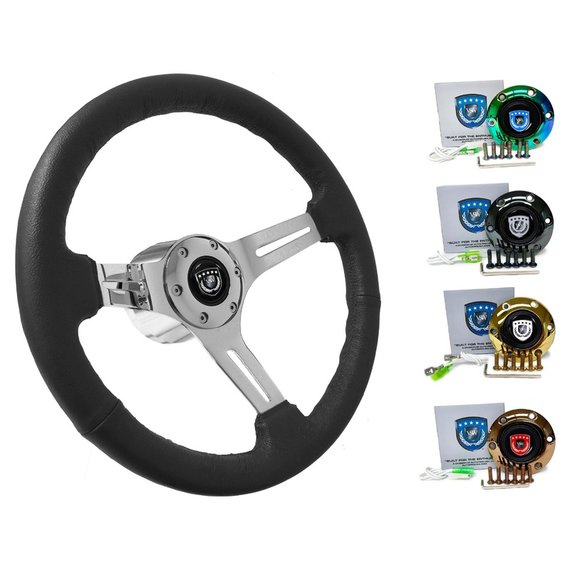 1989-98 Nissan Maxima Steering Wheel Kit | Black Leather | ST3012BLK